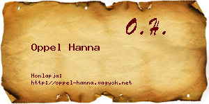 Oppel Hanna névjegykártya
